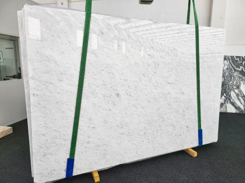 Supply polished slabs 0.8 cm in natural marble OPAL WHITE 1539. Detail image pictures 