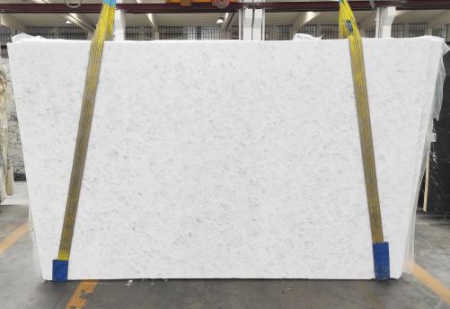 Supply polished slabs 1.2 cm in natural marble OPAL WHITE 1910M. Detail image pictures 