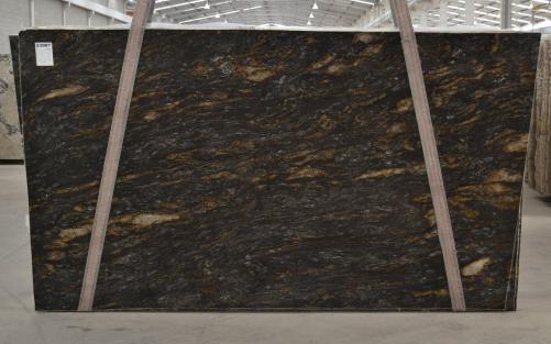 Supply polished slabs 0.8 cm in natural granite ORION BQ02089. Detail image pictures 