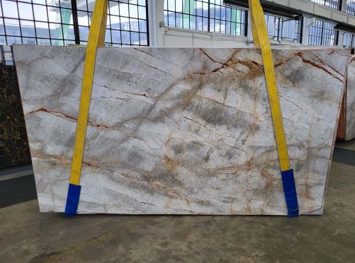 Supply polished slabs 0.8 cm in natural marble OTUM GREY LIGHT D0492. Detail image pictures 
