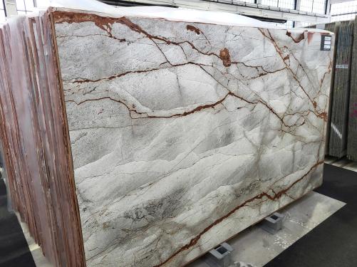 Supply polished slabs 0.8 cm in natural marble OTUM GREY LIGHT D0551. Detail image pictures 