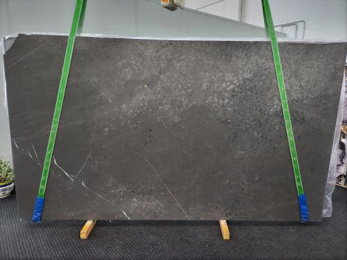 Supply brushed slabs 0.8 cm in natural marble PIETRA GREY 1717. Detail image pictures 