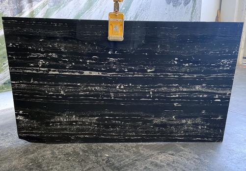 Supply polished slabs 0.7 cm in natural marble PORTORO SILVER CL0283. Detail image pictures 