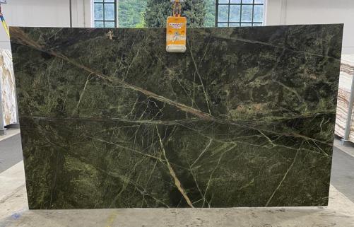Supply polished slabs 0.8 cm in natural marble RAINFOREST GREEN DL0145. Detail image pictures 