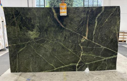 Supply polished slabs 1.2 cm in natural marble RAINFOREST GREEN DL0142. Detail image pictures 