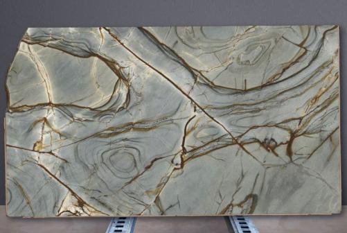 Supply polished slabs 0.8 cm in natural quartzite ROMA BLUE U0277. Detail image pictures 