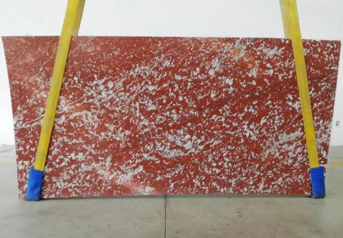 Supply polished slabs 1.2 cm in natural marble ROSSO FRANCIA LIGHT 1633M. Detail image pictures 