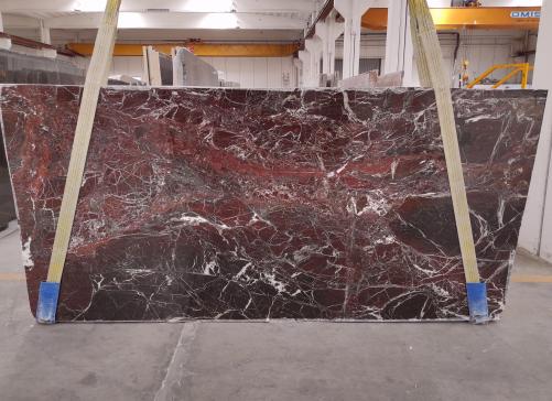 Supply polished slabs 0.8 cm in natural marble ROSSO LEVANTO 1958M. Detail image pictures 