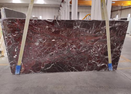 Supply polished slabs 0.8 cm in natural marble ROSSO LEVANTO 1958M. Detail image pictures 