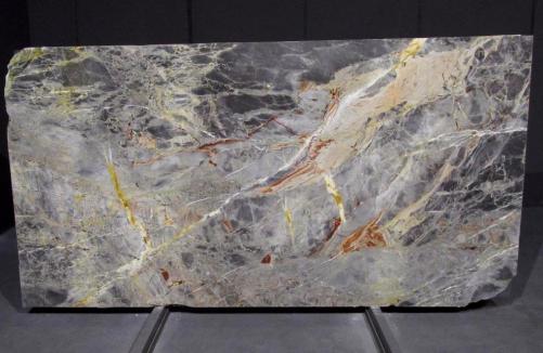 Supply polished slabs 0.8 cm in natural marble sarrancolin versailles 978M. Detail image pictures 