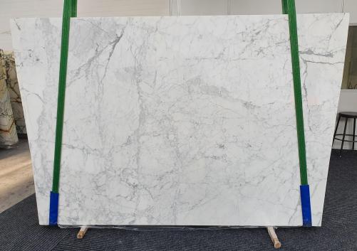 Supply polished slabs 0.8 cm in natural marble STATUARIO CLASSICO 1278. Detail image pictures 