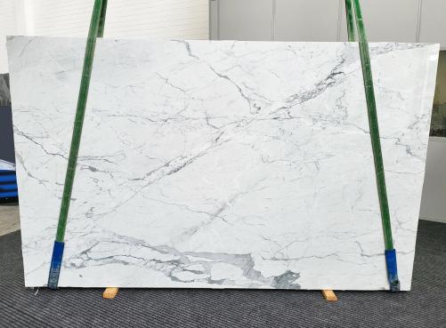 Supply polished slabs 0.8 cm in natural marble STATUARIO CLASSICO 1786. Detail image pictures 
