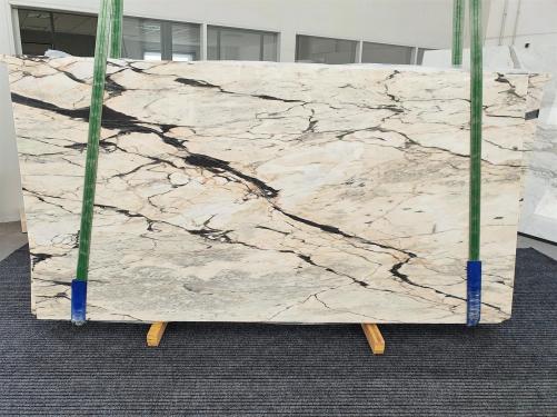 Supply polished slabs 0.8 cm in natural marble STATUARIO CORAL 1328. Detail image pictures 