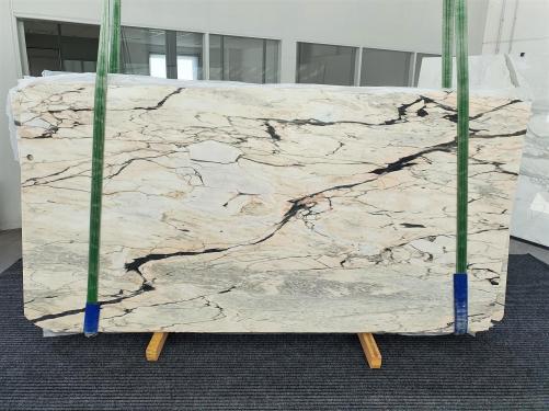 Supply polished slabs 0.8 cm in natural marble STATUARIO CORAL 1328. Detail image pictures 
