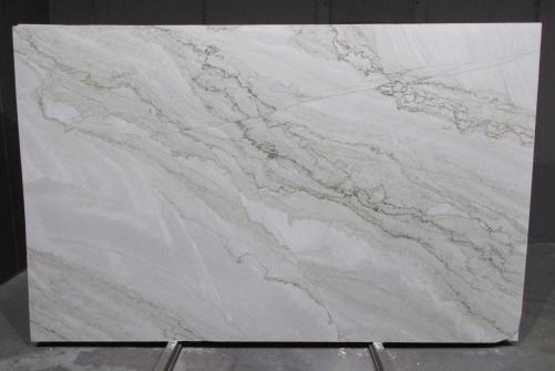 Supply polished slabs 1.2 cm in natural quartzite SUPREME PEARL 1492G. Detail image pictures 