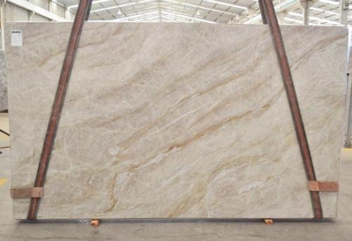 Supply polished slabs 0.8 cm in natural quartzite TAJ MAHAL 2605. Detail image pictures 