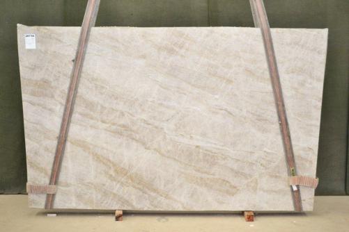 Supply polished slabs 1.2 cm in natural quartzite TAJ MAHAL 2625. Detail image pictures 
