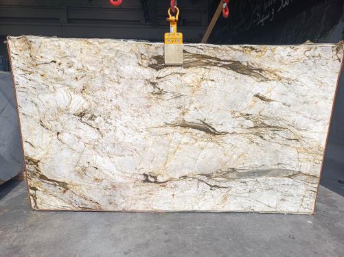 Supply polished slabs 0.8 cm in natural quartzite TEMPEST CRISTALLO A0111. Detail image pictures 