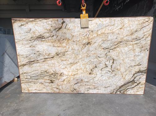 Supply polished slabs 0.8 cm in natural quartzite TEMPEST CRISTALLO A0111. Detail image pictures 