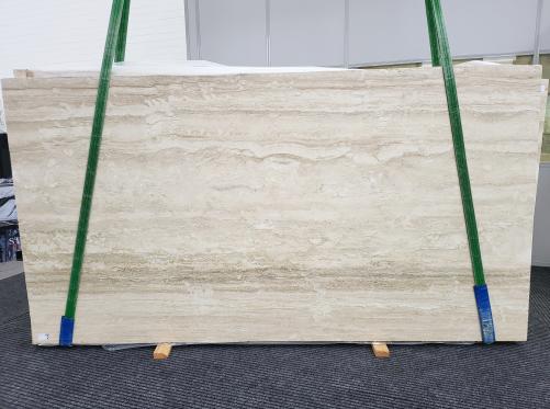 Supply honed slabs 1.2 cm in natural travertine TRAVERTINO ALABASTRINO 1661. Detail image pictures 
