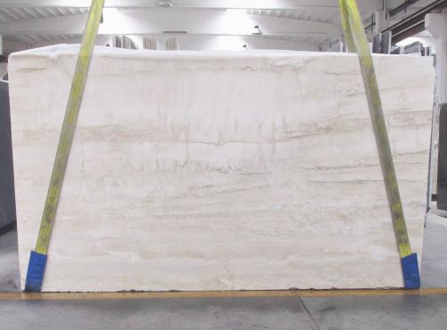 Supply honed slabs 0.8 cm in natural travertine TRAVERTINO NAVONA SILVER 1863M. Detail image pictures 