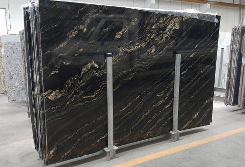 Supply polished slabs 0.8 cm in natural quartzite TROPICAL STORM 1537G. Detail image pictures 