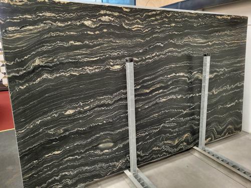 Supply honed slabs 0.8 cm in natural quartzite TROPICAL STORM 26295. Detail image pictures 