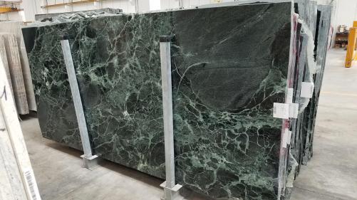 Supply polished slabs 1.2 cm in natural marble VERDE ALPI 1566M. Detail image pictures 