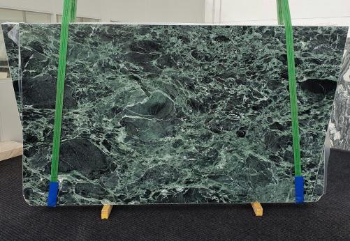 Supply polished slabs 0.8 cm in natural marble VERDE ALPI 1460. Detail image pictures 