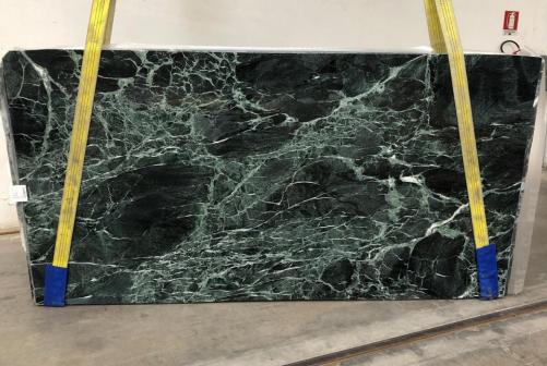 Supply polished slabs 1.2 cm in natural marble VERDE GRESSONEY 1808M. Detail image pictures 