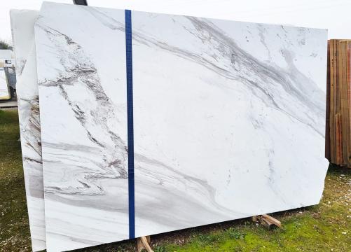 Supply polished slabs 0.8 cm in natural marble VOLAKAS CL0571. Detail image pictures 