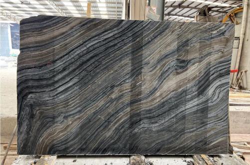 Supply diamondcut slabs 0.8 cm in natural marble ZEBRA BROWN 2020MD. Detail image pictures 