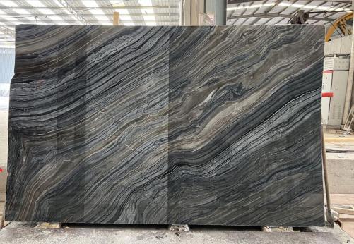 Supply diamondcut slabs 0.8 cm in natural marble ZEBRA BROWN 2020MD. Detail image pictures 
