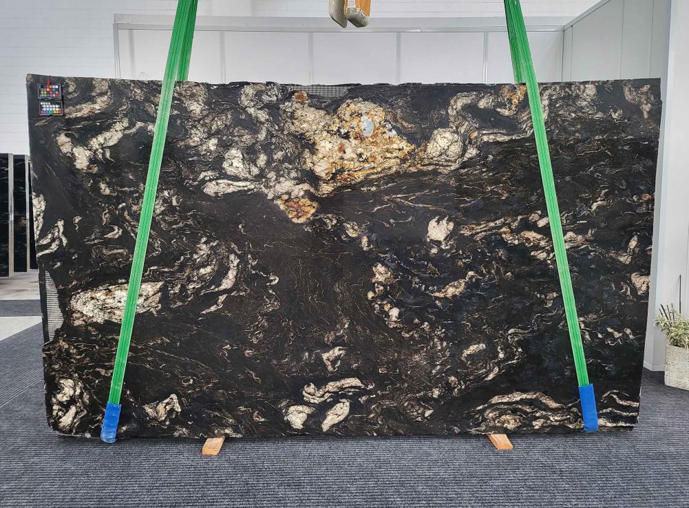TITANIUM GOLD Supply Veneto (Italy) polished slabs 1870 , Slab #01 natural granite 