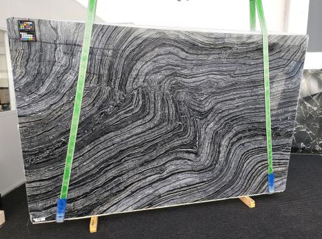 Zebra Blackslab polished Chinese marble Slab #34,  119.7 x 76.8 x 0.8 ˮ natural stone (available in Veneto, Italy) 