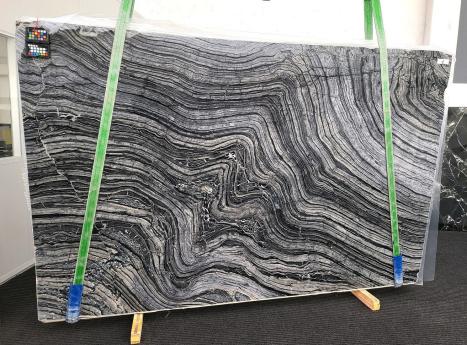Zebra Blackslab polished Chinese marble Slab #01,  119.7 x 76.8 x 0.8 ˮ natural stone (sold in Veneto, Italy) 