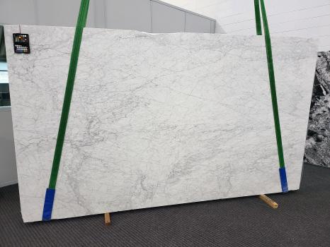 BIANCO CARRARAslab honed Italian marble Slab #37,  129.9 x 76 x 1.2 ˮ natural stone (sold in Veneto, Italy) 