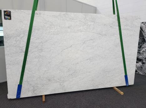 BIANCO CARRARAslab honed Italian marble Slab #26,  129.9 x 76 x 1.2 ˮ natural stone (available in Veneto, Italy) 